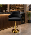 SILLA BAR LUNA TELA NEGRO