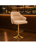 SILLA BAR LUNA TELA BEIGE