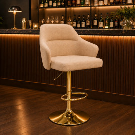 SILLA BAR LUNA TELA BEIGE