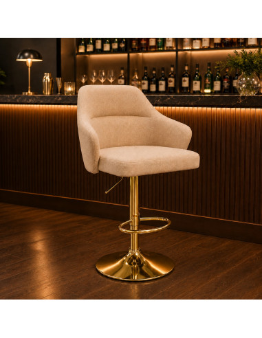 SILLA BAR LUNA TELA BEIGE