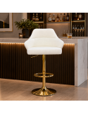 SILLA BAR LUNA TELA BLANCO