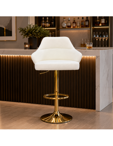 SILLA BAR LUNA TELA BLANCO