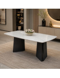 MESA  COMEDOR NOELIA PORCELANATO GRIS