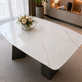 MESA  COMEDOR NOELIA PORCELANATO GRIS 2