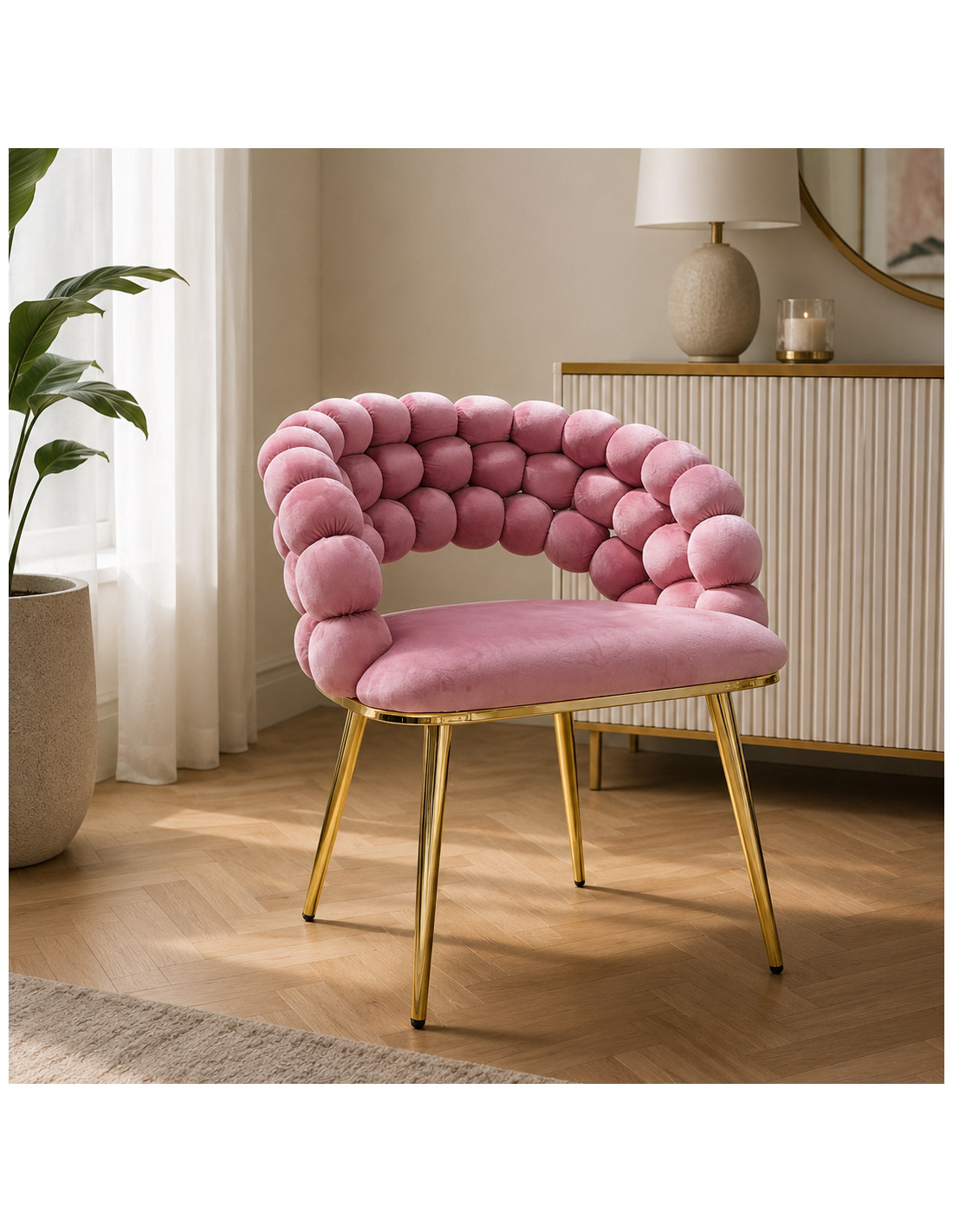 SILLA VISITA MIRANDA COLOR  PINK