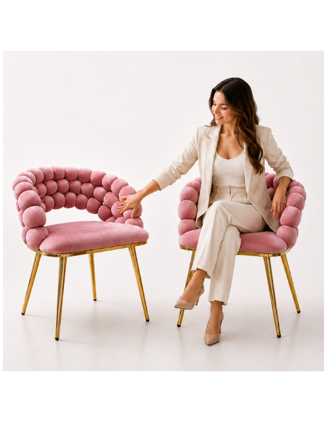 SILLA VISITA MIRANDA COLOR  PINK
