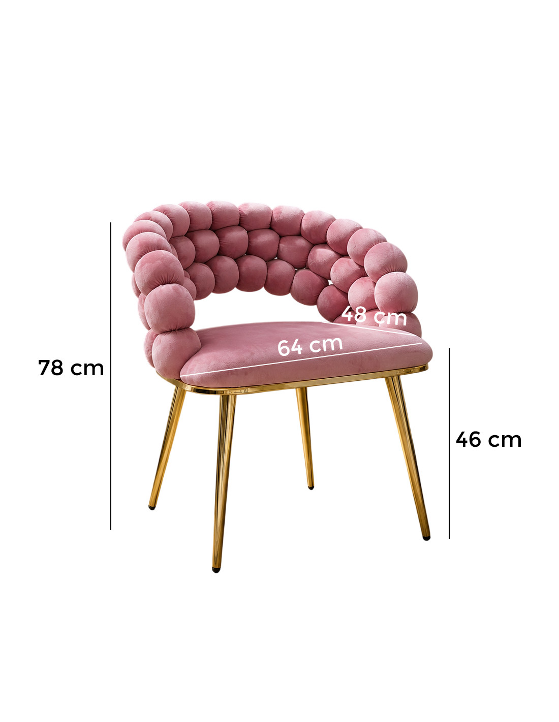 SILLA VISITA MIRANDA COLOR  PINK