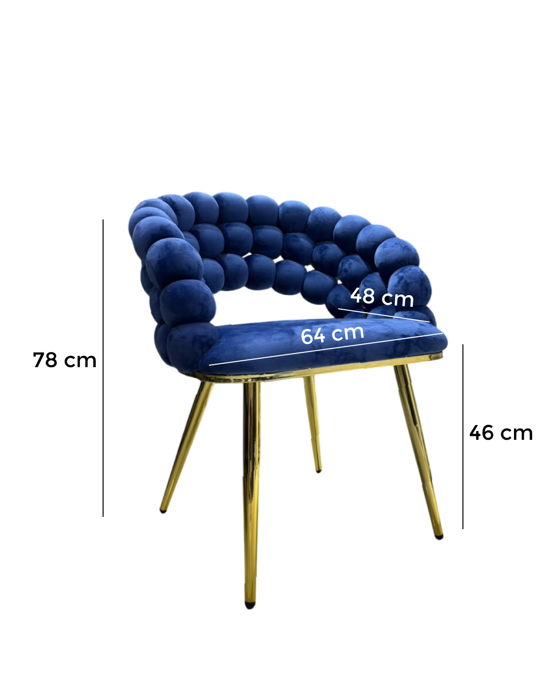 SILLA VISITA MIRANDA COLOR  AZUL