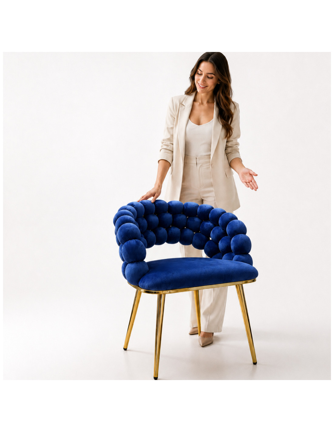 SILLA VISITA MIRANDA COLOR  AZUL