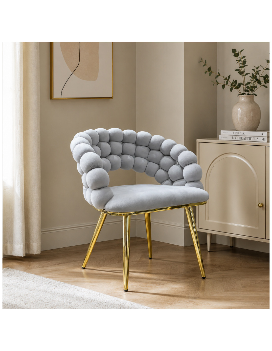 SILLA FIJA  MIRANDA EN COLOR  GRIS