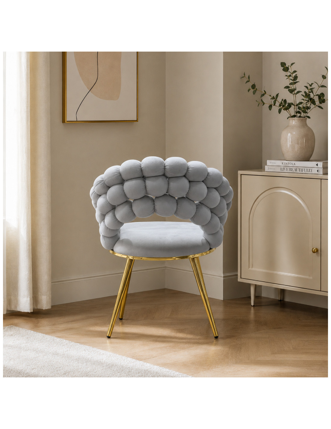 SILLA FIJA  MIRANDA EN COLOR  GRIS