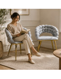 SILLA FIJA  MIRANDA EN COLOR  GRIS