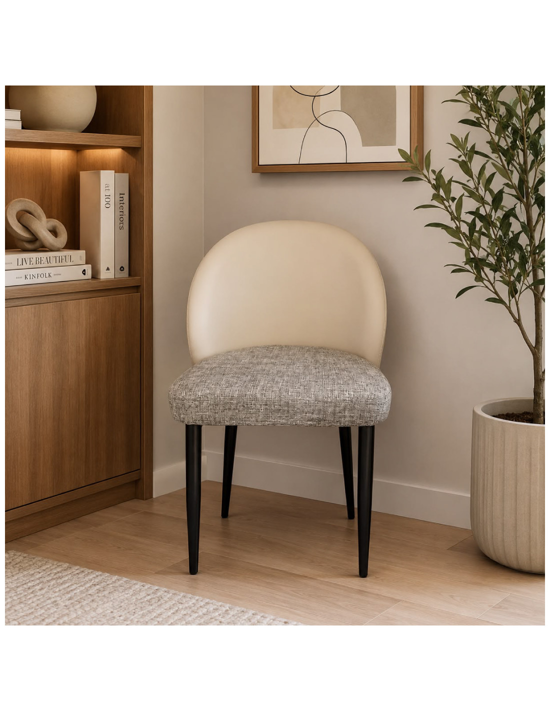 SILLA VISITA LISA COLOR BEIGE