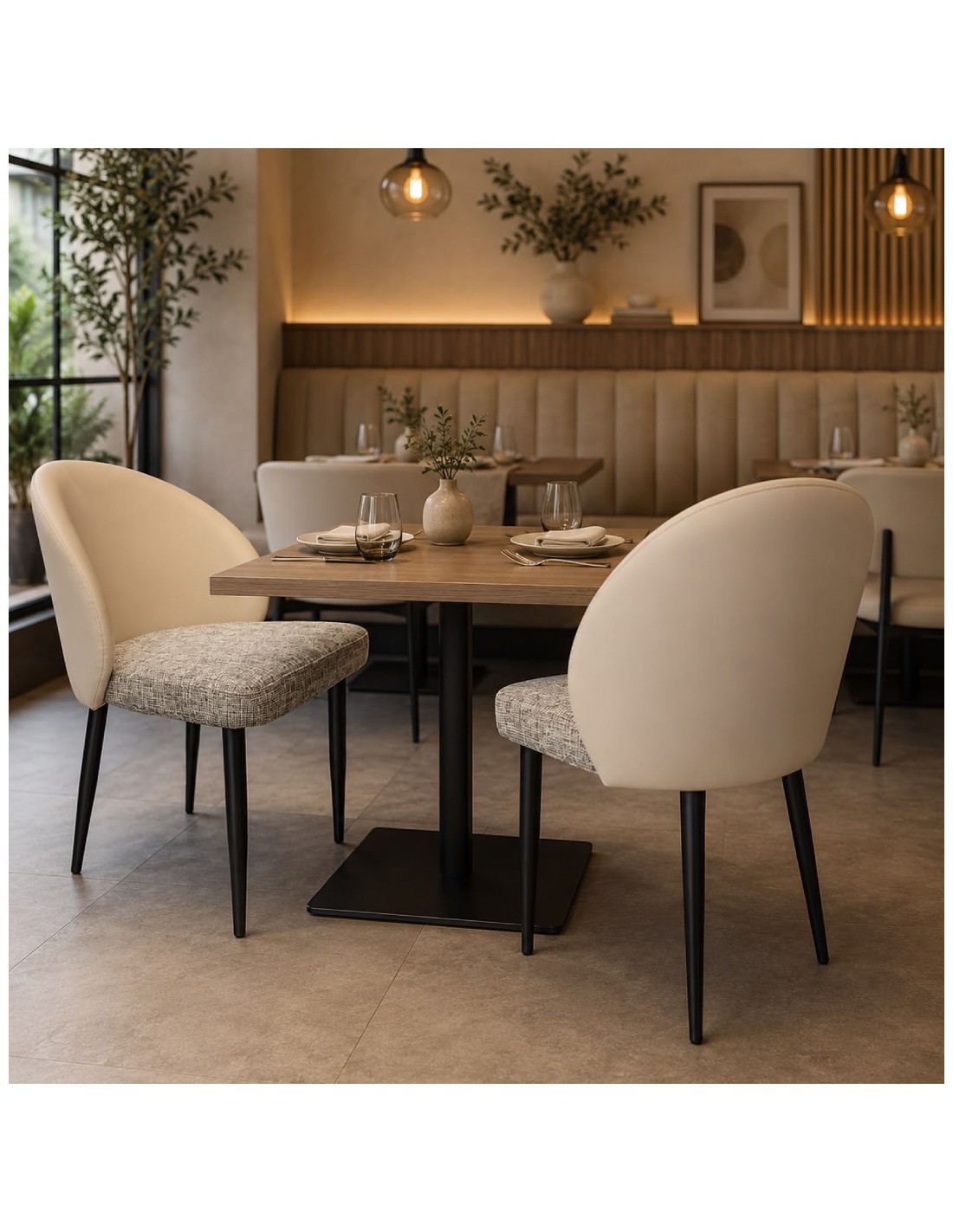 SILLA VISITA LISA COLOR BEIGE