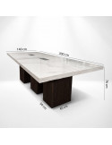MESA DE REUNION DOROTHEA EN PORCELANATO / 10 A 12 PERSONAS