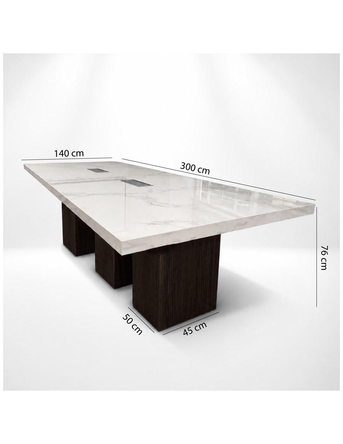MESA DE REUNION DOROTHEA EN PORCELANATO / 10 A 12 PERSONAS