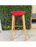 SILLA BAR GINGER ROJO SOPORTE MADERADO