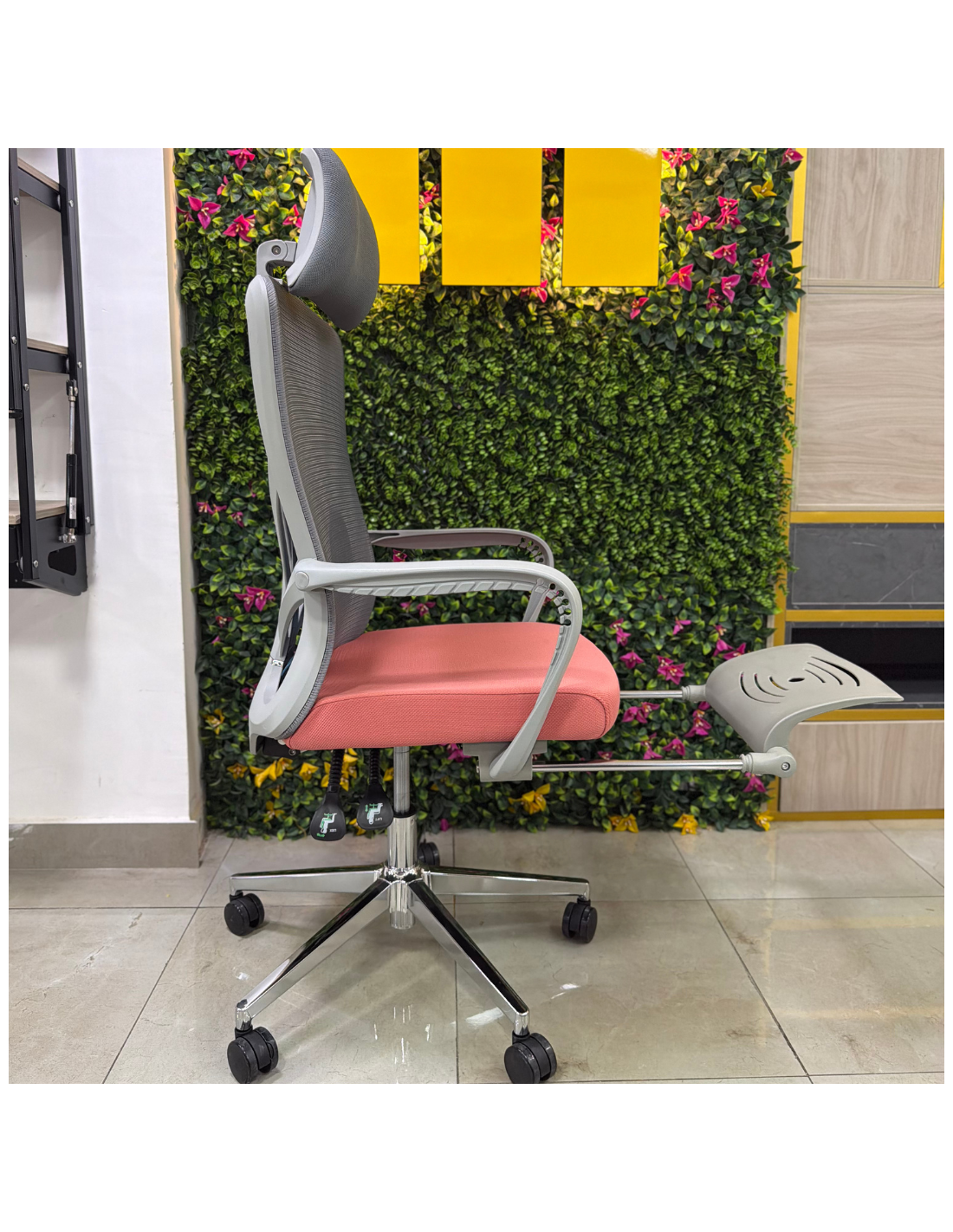 SILLON GERENCIAL BENEDIT COLOR GRIS-ROJO