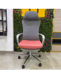 SILLON GERENCIAL BENEDIT COLOR GRIS-ROJO