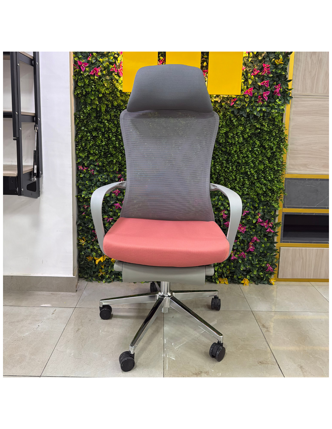SILLON GERENCIAL BENEDIT COLOR GRIS-ROJO