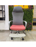 SILLON GERENCIAL BENEDIT COLOR GRIS-ROJO