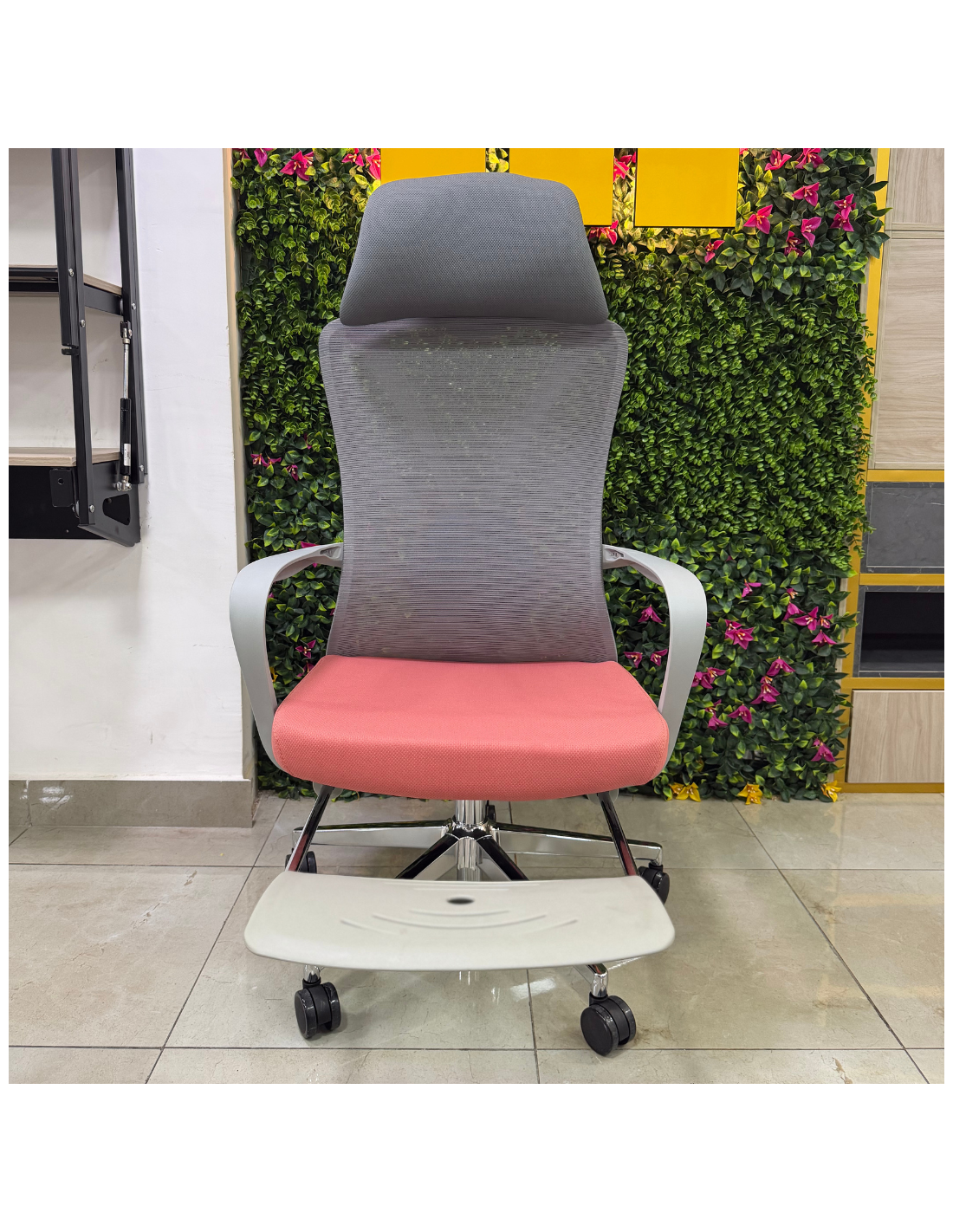 SILLON GERENCIAL BENEDIT COLOR GRIS-ROJO