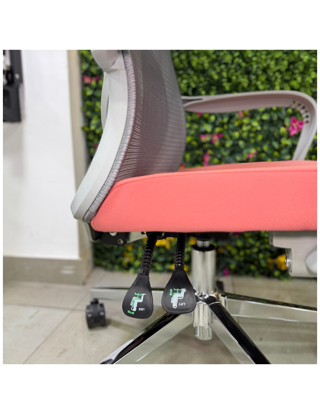 SILLON GERENCIAL BENEDIT COLOR GRIS-ROJO