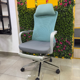 SILLON GERENCIAL BENEDIT COLOR GRIS-AZUL