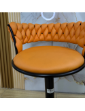SILLA BAR KIARA COLOR NARANJA BASE NEGRO