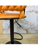 SILLA BAR KIARA COLOR NARANJA BASE NEGRO