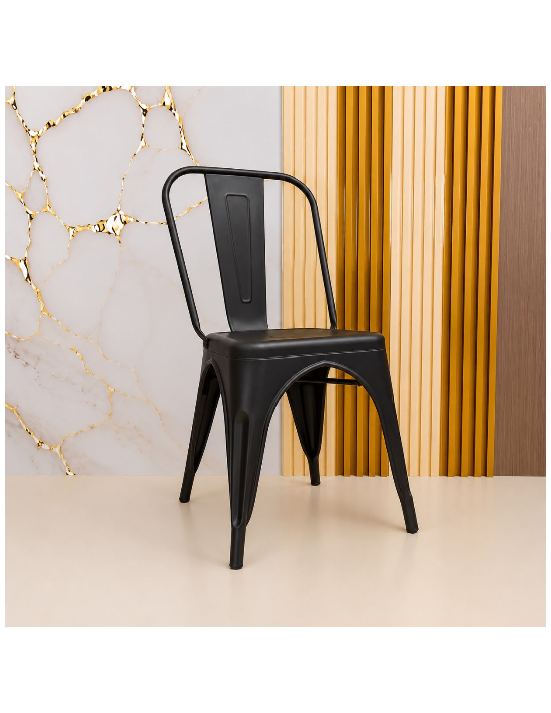SILLA VISITA TOLIX COLOR NEGRO
