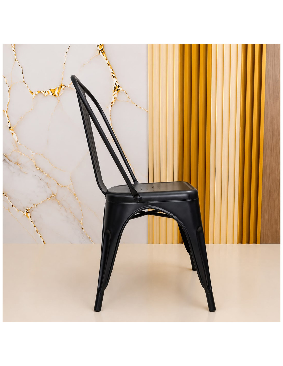 SILLA VISITA TOLIX COLOR NEGRO