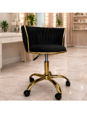 SILLA ROSE TELA VELVET NEGRO