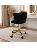 SILLA ROSE TELA VELVET NEGRO