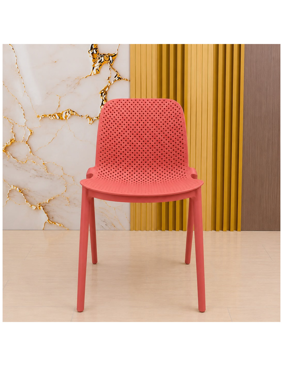 SILLA FIJA ISIS COLOR ROJO