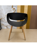 SILLA MERCY FIJA EN COLOR NEGRO