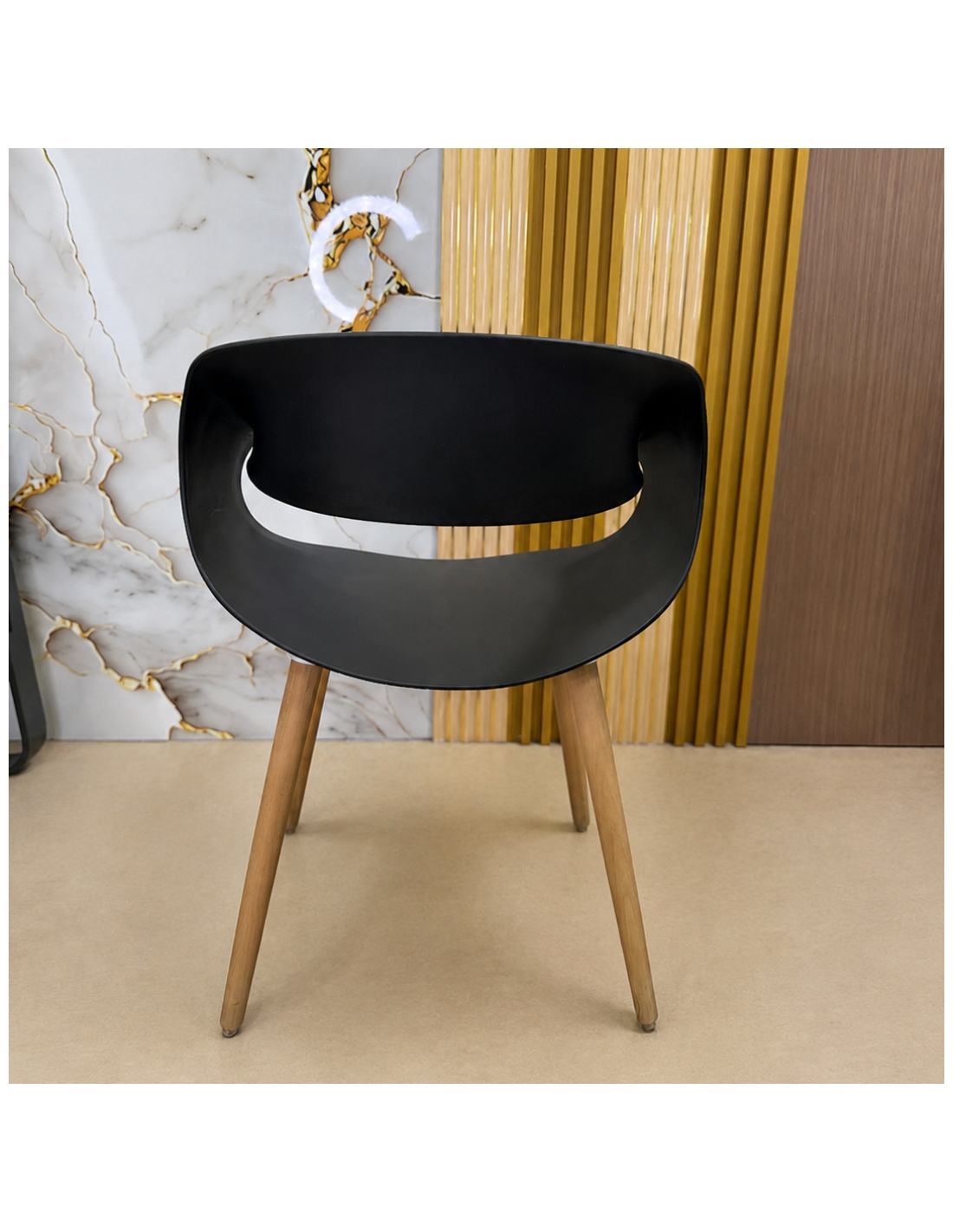 SILLA MERCY FIJA EN COLOR NEGRO