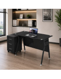 ESCRITORIO IVETTE VIDRIO TEMPLADO NEGRO  DE 140cm*70cm