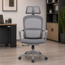 SILLA OFICINA GINGER ALTO COLOR GRIS 2