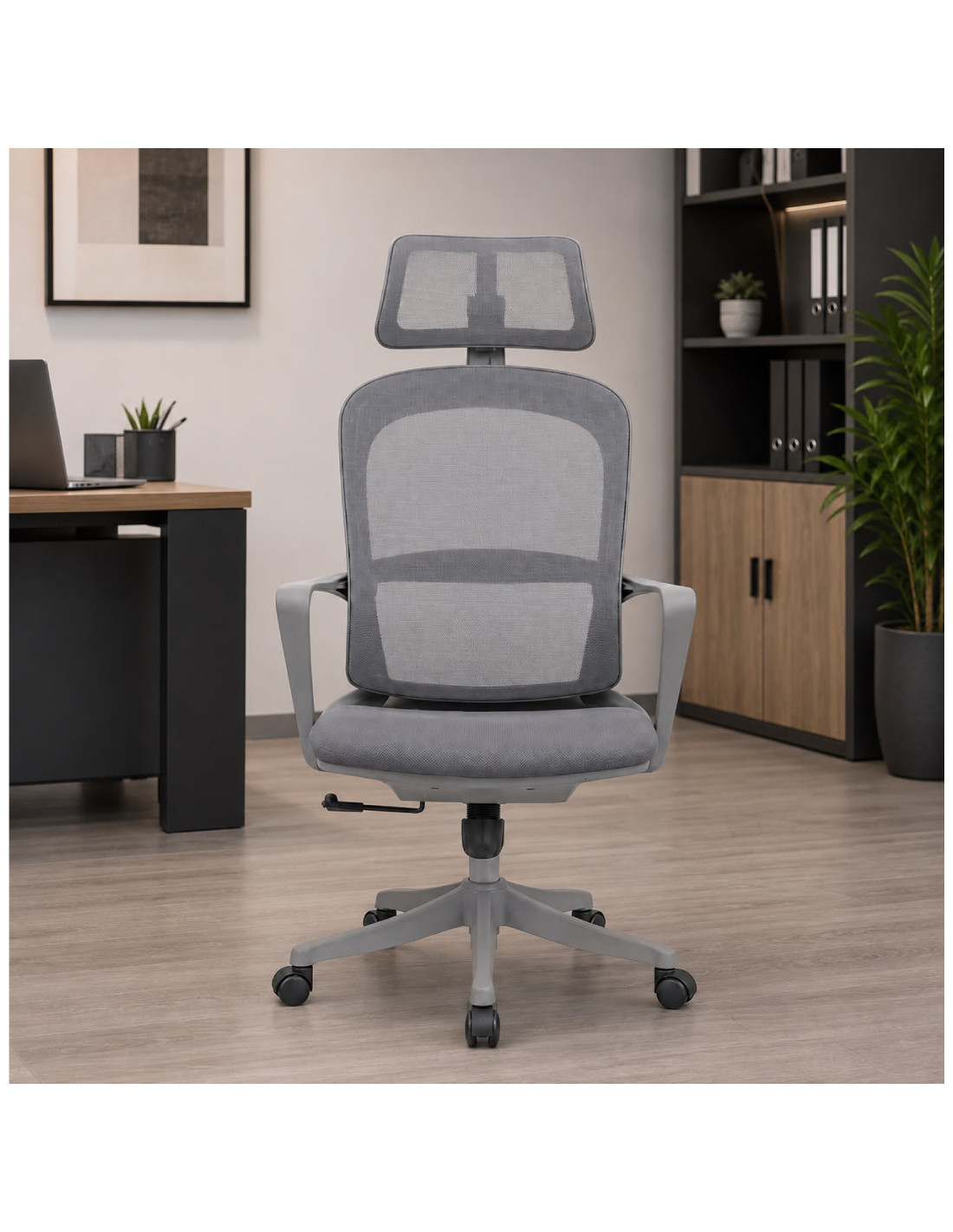 SILLA OFICINA GINGER ALTO COLOR GRIS