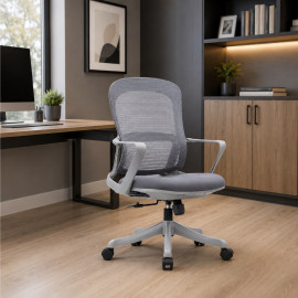 SILLA OFICINA GINGER BAJO COLOR GRIS