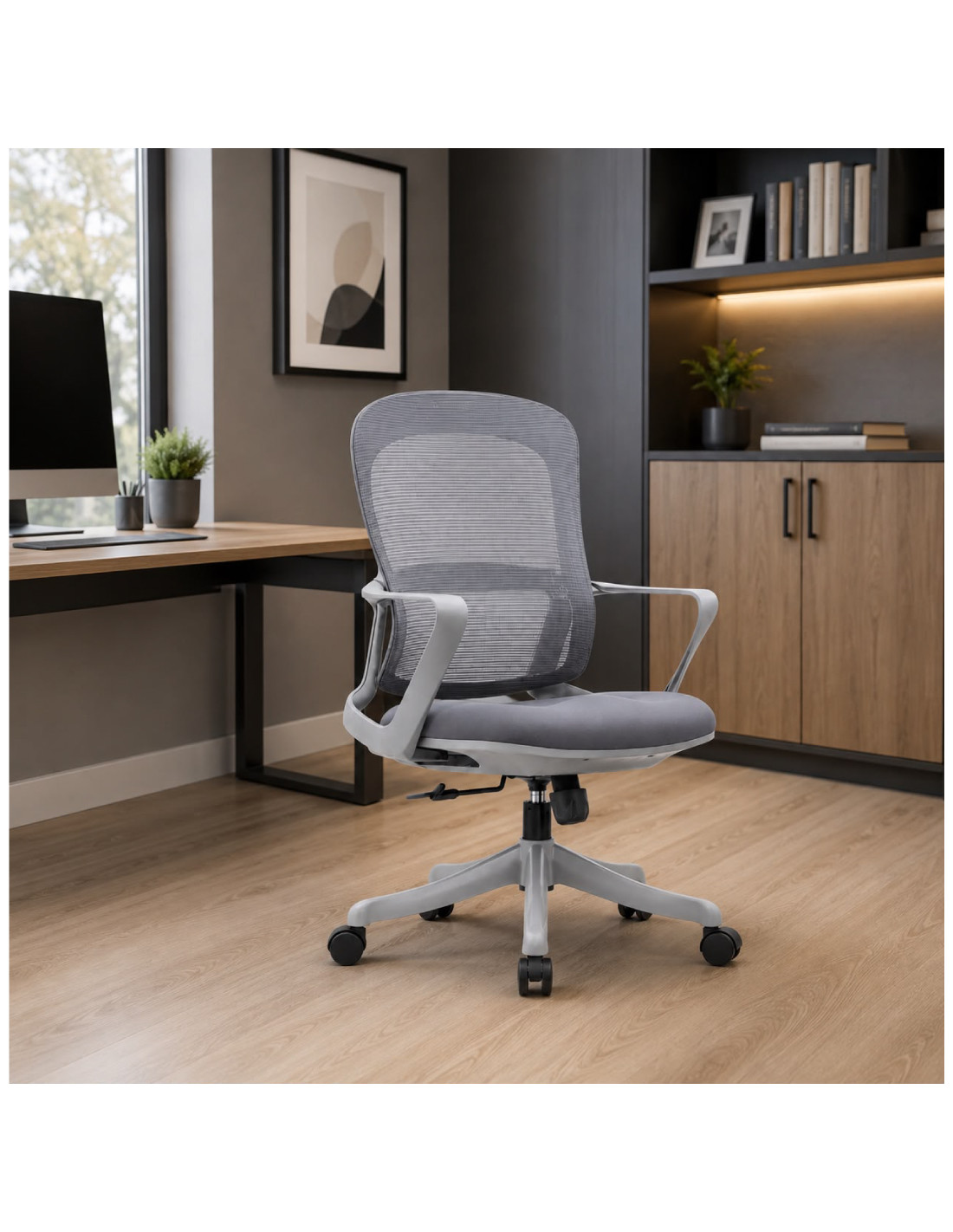 SILLA OFICINA GINGER BAJO COLOR GRIS