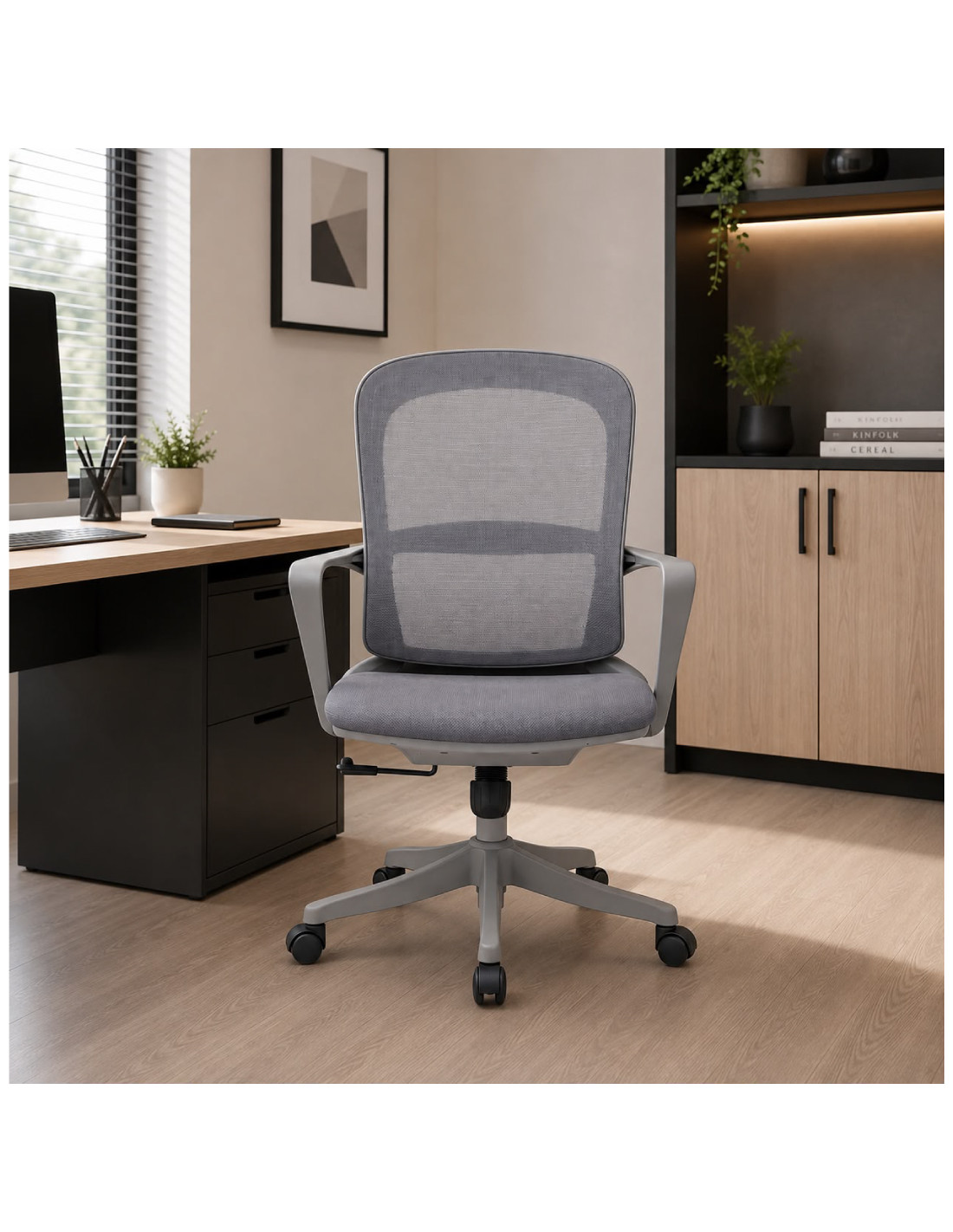 SILLA OFICINA GINGER BAJO COLOR GRIS