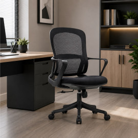 SILLA OFICINA GINGER BAJO COLOR NEGRO