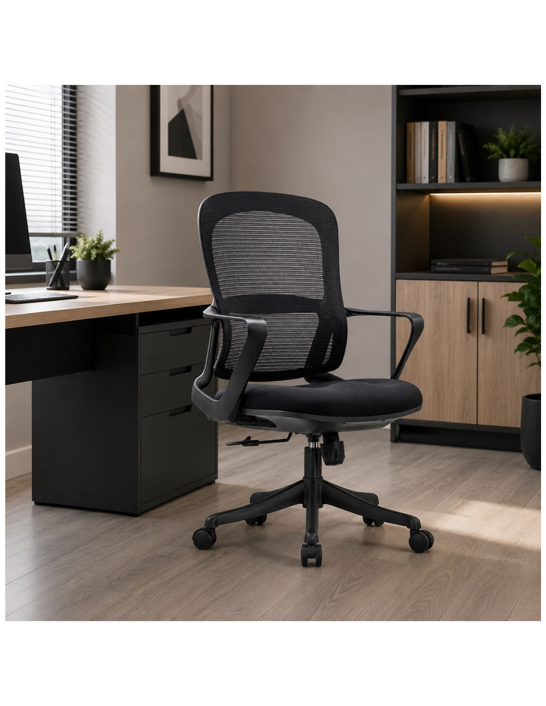 SILLA OFICINA GINGER BAJO COLOR NEGRO