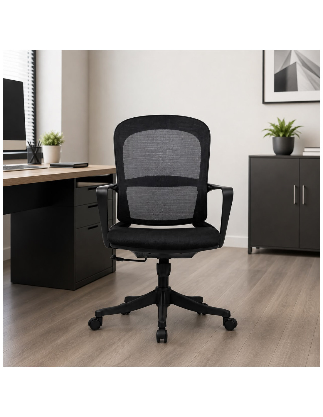SILLA OFICINA GINGER BAJO COLOR NEGRO
