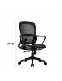SILLA OFICINA GINGER BAJO COLOR NEGRO