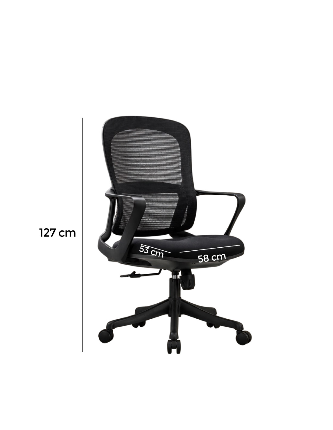 SILLA OFICINA GINGER BAJO COLOR NEGRO