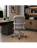 SILLA OFICINA GINGER BAJO COLOR GRIS