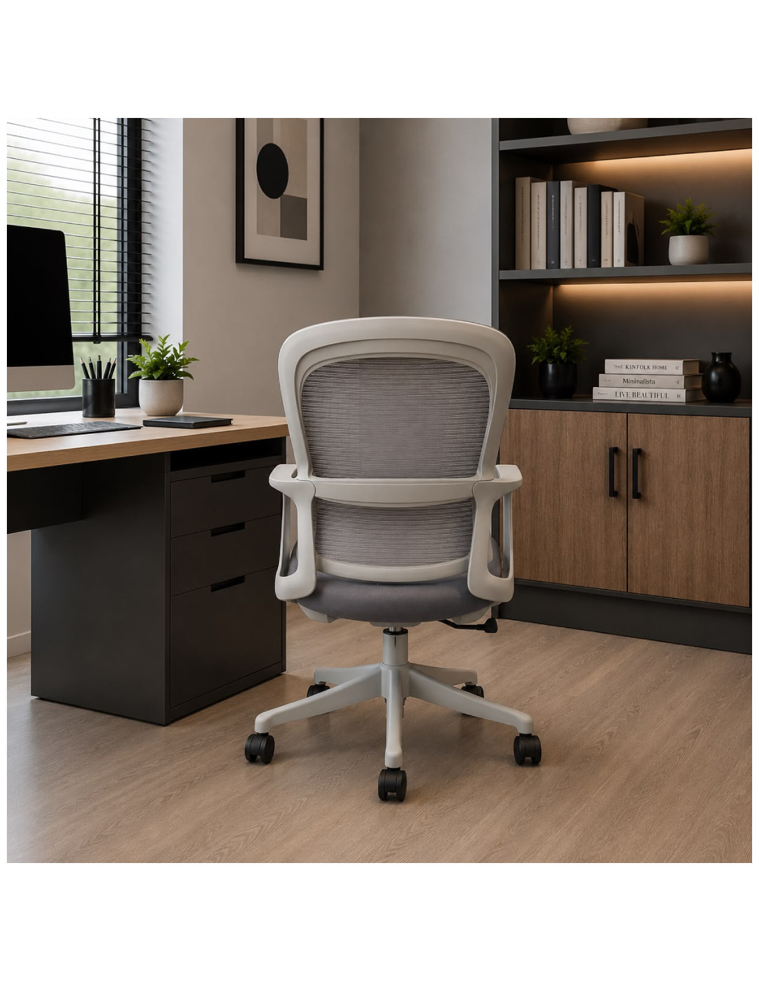 SILLA OFICINA GINGER BAJO COLOR GRIS